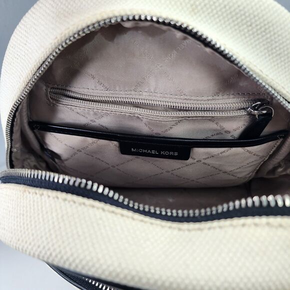 Rare Michael Kors Abbey Medium Backpack Graffiti Print Logo MK Bag MSRP $398 - Picture 11 of 12